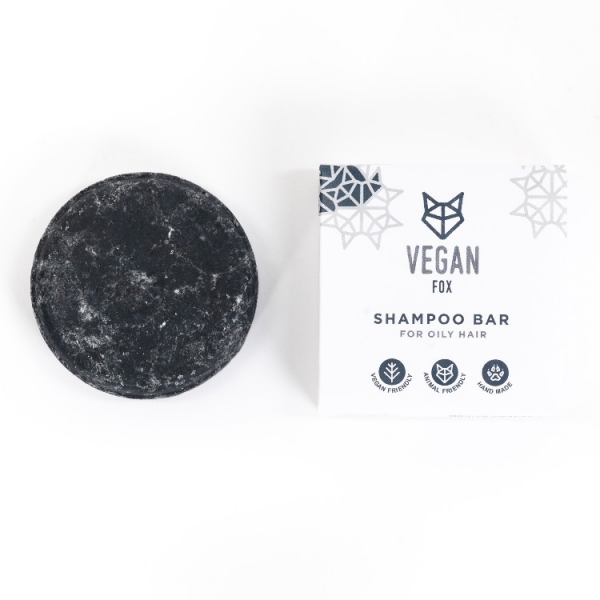 natural solid shampoo shampoo bar oily hair black charcoal powder coconut oil vegan fox hand made