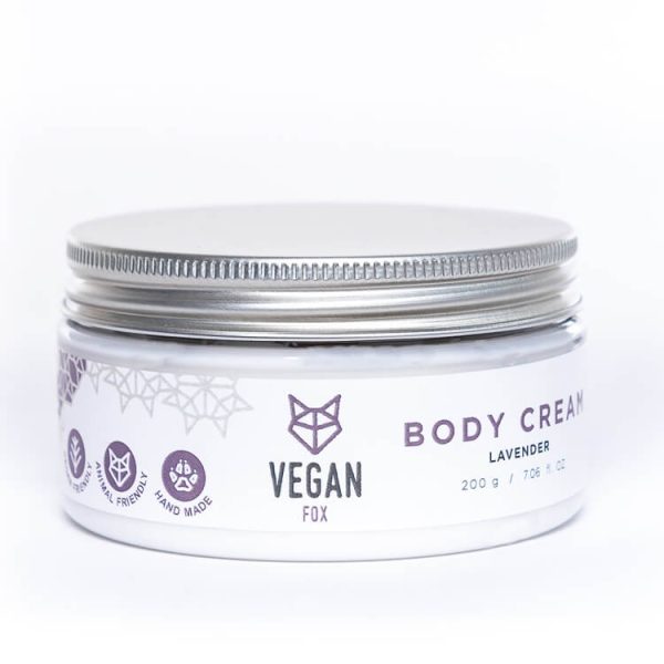 Lavender body cream avocado oil aloe vera extract vegan fox hand made