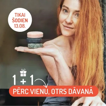 Akcija 13.augustā - pērc vienu, otru cieto šampūnu saņem dāvanā.